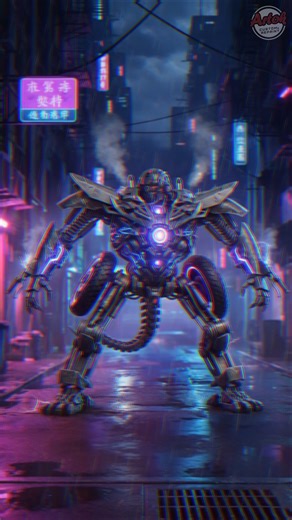 ChromePulse — Cyberpunk Transformer Morphs Into Neon Motorcycle | Full HD Cinematic