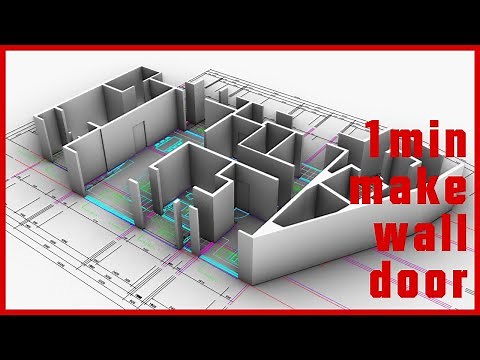 Make walls and doors in one minute [ 라이노 그래스호퍼로 1분만에 벽,문 만들기 ] / Rhino Grasshopper Component