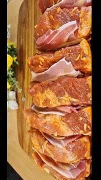 Juicy Pork with Bacon &Vegetable- Easy and Delicious ! #youtubeshorts