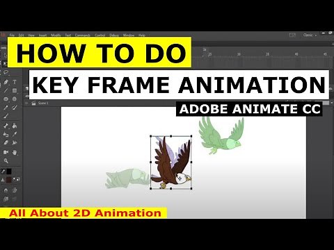 How to do key frame animation_Bird fly Key frames loop animation Animate CC