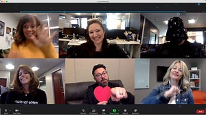 We're spreading the love — even on our Zoom calls 😂. Danny Gokey joins the K-LOVE staff for this "Love God, Love People" party... quarantine style. You can even see some of your favorite DJs dance, like Scott & Kelli on K-LOVE, Randi on K-LOVE, Monika, and Alex. ❤️👆💙👉 | K-LOVE Radio