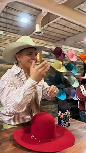 Add a pop of color to your hat collection! 🔥We're here in Vegas at the South Point and ready to shape up some slick lids! Come by and see us at booth #1463 from 9AM-6PM! 🤠 #AlansLids #NFR #SouthPoint #CowboyHat | Alan’s Lids