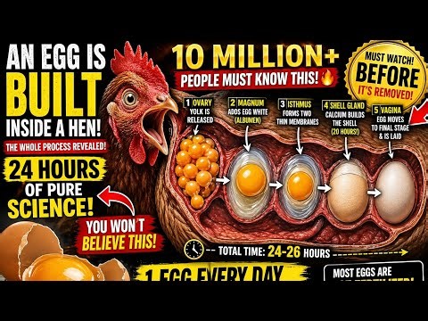 “How an Egg Is Made Inside a Hen 🥚 | The 24-Hour Biological Process Explained!”