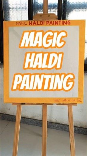 🎨✨ Magic Haldi Painting for Haldi Ceremony | Unique Wedding Haldi Decor Idea 💛