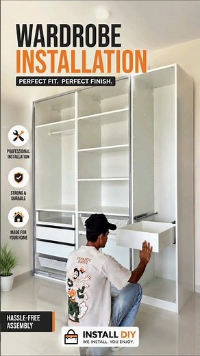 IKEA PAX Double Sliding Door Wardrobe Installation