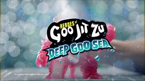 Heroes of Goo Jit Zu Deep Goo Sea Squidor Hero Pack. Super Squishy, Goo Filled Toy. with Suction Attack Feature. Stretch Him 3 Times His Size!