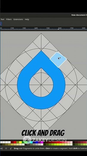 Aqua Logo with Shape Builder in Inkcapemkv
