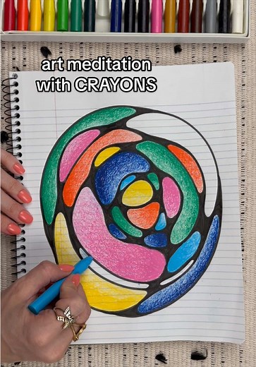 Crayon art meditation — art meditation with CRAYONS