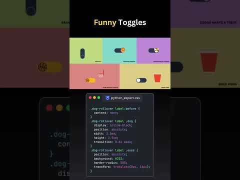 Funny CSS Toggle Switches You’ll Love! 😄 | Creative UI Animation #Shorts #cssanimation #cssfilters