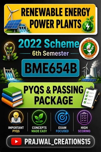 BME654B VTU Important Questions & Papers 🔥 #vtu #BME654B #vtupapers #vtuexams #renewableenergy #exam