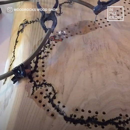 This artist carves on wood using electricity and a process called fractal burning 🔥 | In The Know Innovation