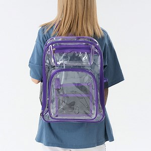[Hot Item] Large Bag High Quality Clear Backpack Transparent PVC Waterproof Students Backpack