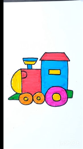 Train Drawing for Kids 🚂 | Easy Train Drawing | How to Draw a Train #shorts