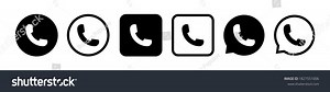 Phone Icon Vector Call Icons Set Stock Vector (Royalty Free) 1827551006 | Shutterstock
