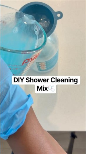 DIY Shower Cleaning Mix | Clean Faucet & Glass Shower Door ✨ #deepcleaning #cleaning