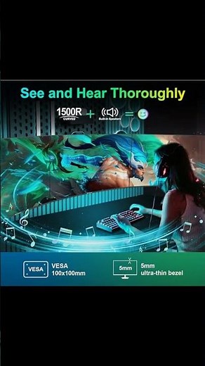 Elevate Your Gaming and Work Experience with the SANSUI Curved Monitor!