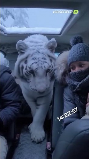 Rare Footage! Siberian Tiger Jumps Into Van in the Himalayas