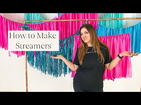 How to Make Ceiling Streamers | DIY Fringe Backdrop for Parties