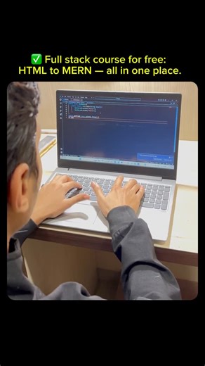 Tishant Agrawal on Instagram: " ✅ Full Stack Course for FREE Learn everything from HTML to MERN Stack — all in one place, beginner-friendly and 100% free!  Comment “FULL STACK” and I’ll send you the full course link.  Don’t forget to follow @pluto.stack for more coding resources & free tech courses! #FullStackDeveloper #FreeCodingCourse #WebDevelopment #MERNStack #LearnToCode #PlutoStack #HTML #CSS #JavaScript #MongoDB #ExpressJS #ReactJS #NodeJS #TechResources"