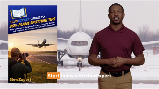 HowExpert Guide to 365 Plane Spotting Tips Ebook/Book @Amazon, Barnes&Noble, Google, Apple Books, & Kobo https://www.amazon.com/HowExpert-Guide-Plane-Spotting-Tips-ebook/dp/B0GDS8NXYM/ HowExpert Guide to 365 Plane Spotting Tips gives you 365 practical lessons to prepare, locate, identify, track, and capture aircraft and aviation phenomena with confidence. Built on the PLANESPOTTING framework and filled with 365 actionable tips, this guide helps you recognize aircraft, understand movement pattern