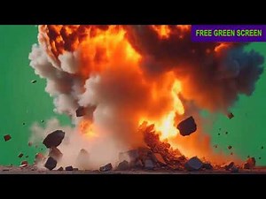 Realistic and Cinematic Explosion Green Screen