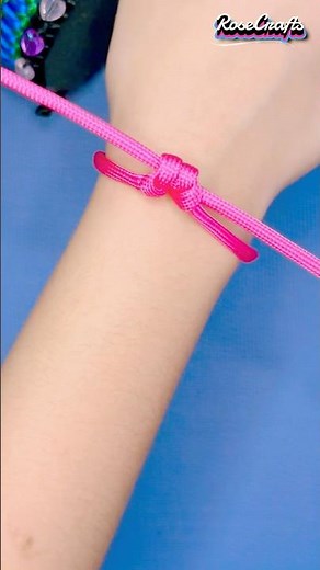 Quick and easy sliding knot 🪢 #paracord #knot #diy #craft #tutorial #howto #design #rosecrafts