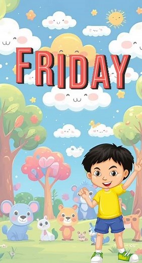 Days of the Week Song for Kids | Fun Learning Weekdays Rhyme | Monday to Sunday Short #weekday #kids