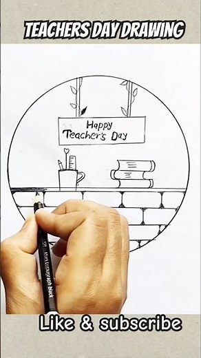 Happy Teacher's Day Drawing Easy StepVery easy drawing#short #drawing #art #artistminisam #easydraw