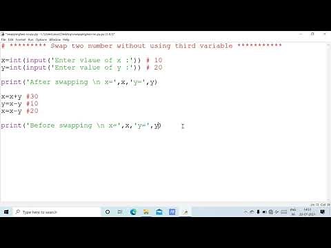 Swap two numbers without using third variable - Python Programs