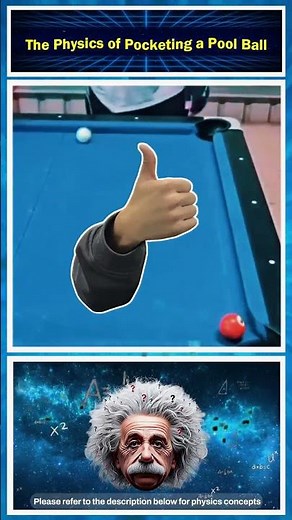 The Physics of Pocketing a Pool Ball 🎱📐 | 90° Rule Explained #physicsexplained #explorephysics
