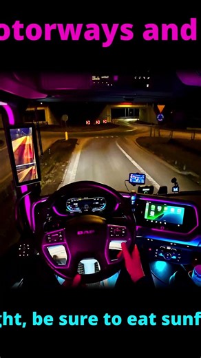 Don't fall asleep while driving a truck because it's dangerous for you and the drivers around you.