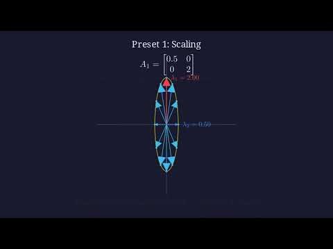 Eigenvalues & Eigenvectors: Vector Transformation Visualized