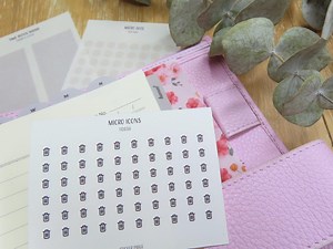 ASSORTED MICRO ICON Stickers | Minimalist Planner Stickers | Functional Labels | Bullet Journal | Celebration | Self Care | Finance | Chores - Etsy