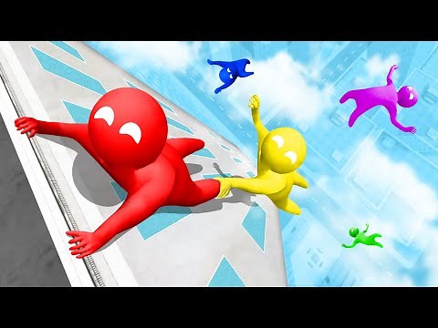 Friends vs 1 Skyscraper in Gang Beasts