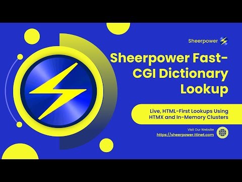 📘Sheerpower Fast CGI Dictionary Lookup