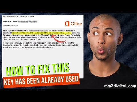 Fix 'Key Activated Maximum Number of Times' Error in Microsoft Office | mm3digital.com
