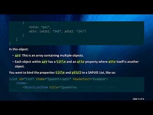 How to Properly Bind Array to List in SAPUI5