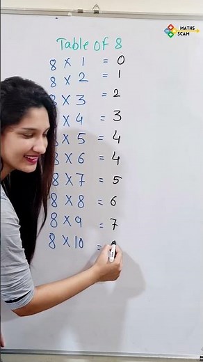 Table of 8 #maths #table11to20 #mathstables #mathstricks #8 #mathematics