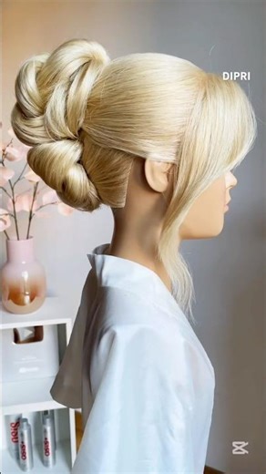 Heatless Twisted Bun (2 Ponytails) — New 2025 Hairstyle for Long Hair #HeatlessHairstyle #TwistedBun