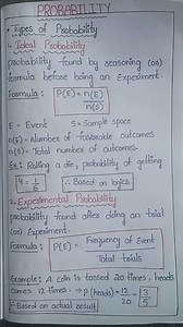 📘 Types of Probability | Ideal vs Experimental Probability Explained 🎲