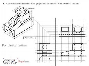Engineering Drawing Tutorials/Orthographic and sectional views ( T 11.1)