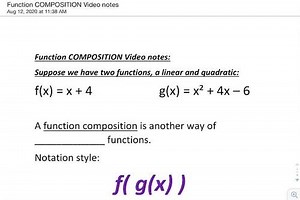 Function Composition GUIDED NOTES VIDEO with PDF -Covid Series-