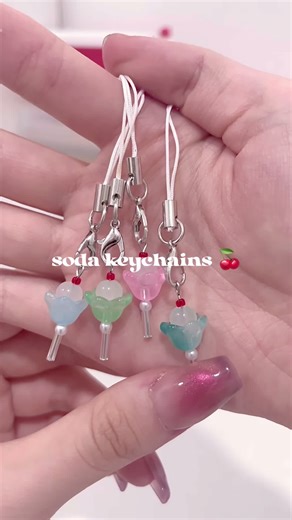 DIY Fruit Soda Bead Keychain Tutorial