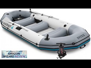 Intex Mariner 4 4-Person Inflatable Boat Set with Aluminum Oars and High Review