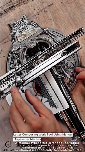 Letter Composing Work Tool Using Manual Typesetter Machine #worktool
