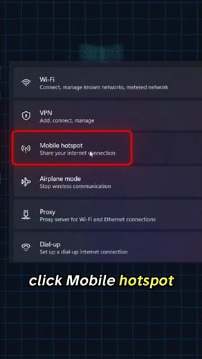 Use Mobile Hotspot 📶 #windows11