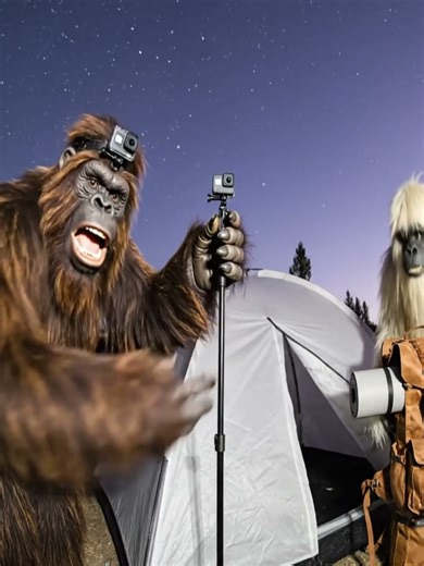 Primitive Camping Challenge — Bigfoot & White Bigfoot Camping #bigfootvlogs #primitive #cooking