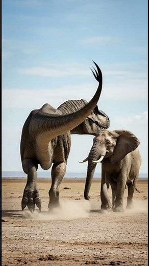 Elephant vs T-Rex 🦖 | Dinosaurs Were Bigger Than You Think #shorts