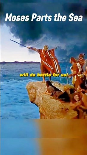 Moses Raises His Staff… #Moses #RedSea #GodsPower #CharltonHeston #TenCommandments #OldTestament