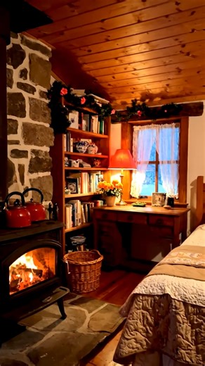 Would You Spend a Snowy Weekend in a Cabin Like This? Deep winter peace, soft snowfall, and a warm cabin escape — the perfect retreat for cozy living, winter travel, and stress-free nature getaways. #snow #cabin #cabinlife | Mountain Cabin